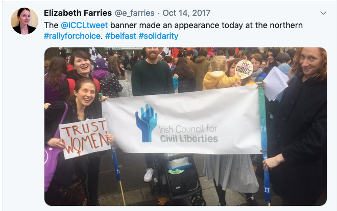 e_farries's tweet photo. There in spirit for today’s Northern rally.
Privacy rights mean absolute autonomy in reproductive decisions too. It’s no one’s business but your own.
#marchforchoice2019 #rallyforchoice #NorthisNow #decrimNI https://t.co/CIv5s6wJUP