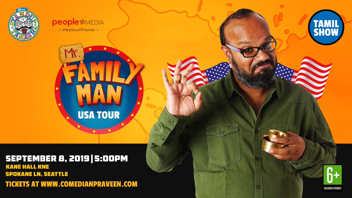 Tamasha_eST's tweet image. SEATTLE! Tomorrow this is. Have you booked your tickets yet? If not, quickly go book. Tix selling super fast at comedianpraveen.com 😁
.
.
.
#evam #evamstanduptamasha #mrfamilyman #usa #seattle #tamil #standupcomedy #standupcomedyindia