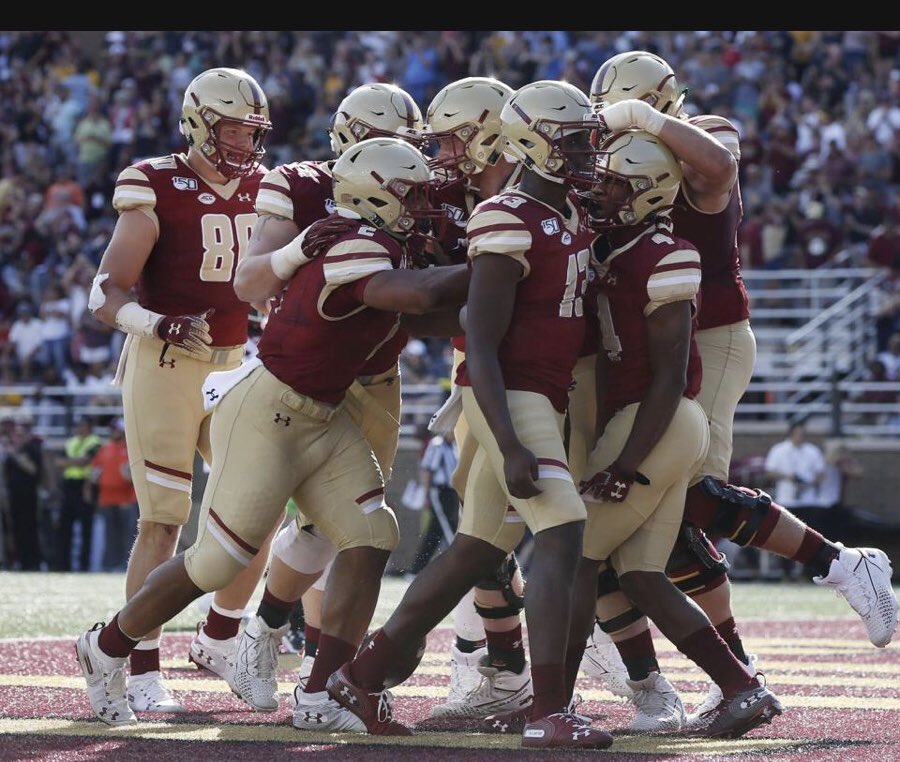 CoachBWhite7's tweet photo. #CollegeGameday #Week2. Excited to watch this team play today! #BCMen playing FOR One another! #Celebrate with ur Teammates Today @ 3:30 Alumni Stadium...Come Fill up Alumni! https://t.co/ufdQOncS8O