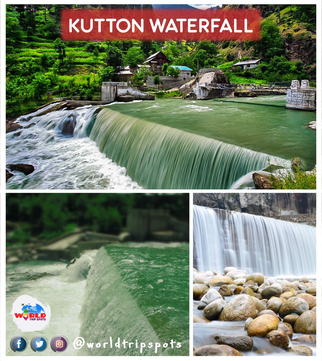 WorldTripSpots's tweet photo. KUTTON is a village and tourist resort in Neelam Valley, Azad Kashmir, Pakistan. Kutton is accessible by Neelam road from Muzaffarabad branches off from Kundal Shahi.
 #kuttonwaterfall #NeelamValley #AzadKashmir #Pakistan #WaterFall #Travel #WorldTripSpots https://t.co/akxsE7j77K
