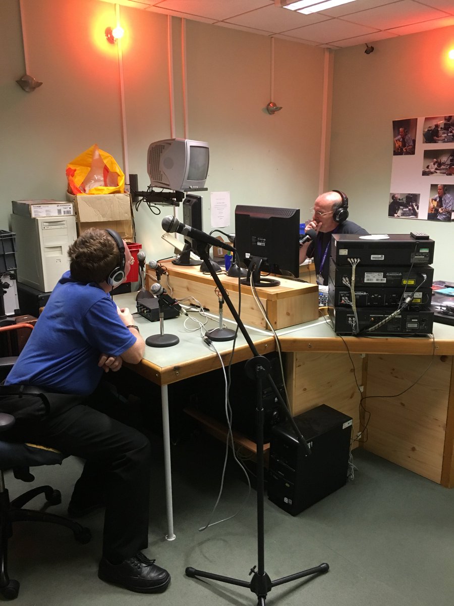 HRC1287AM's tweet photo. Iain has arrived in the studio and has just had a grilling from Dr Rock who currently is in his last hour before handing over to Iain for his marathon show https://t.co/alZ95l7jhj