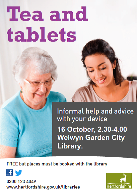 WGC_Central_Lib's tweet photo. Got a question about your iPad or Samsung tablet? Want to know more about apps? Or maybe set up @BorrowBox on your phone?
FREE session with our friendly staff; enjoy a cup of tea or coffee and let us help answer your tablet questions.
Book your place today.
#GetOnlineWeek19 https://t.co/QdgNR9SZ5q