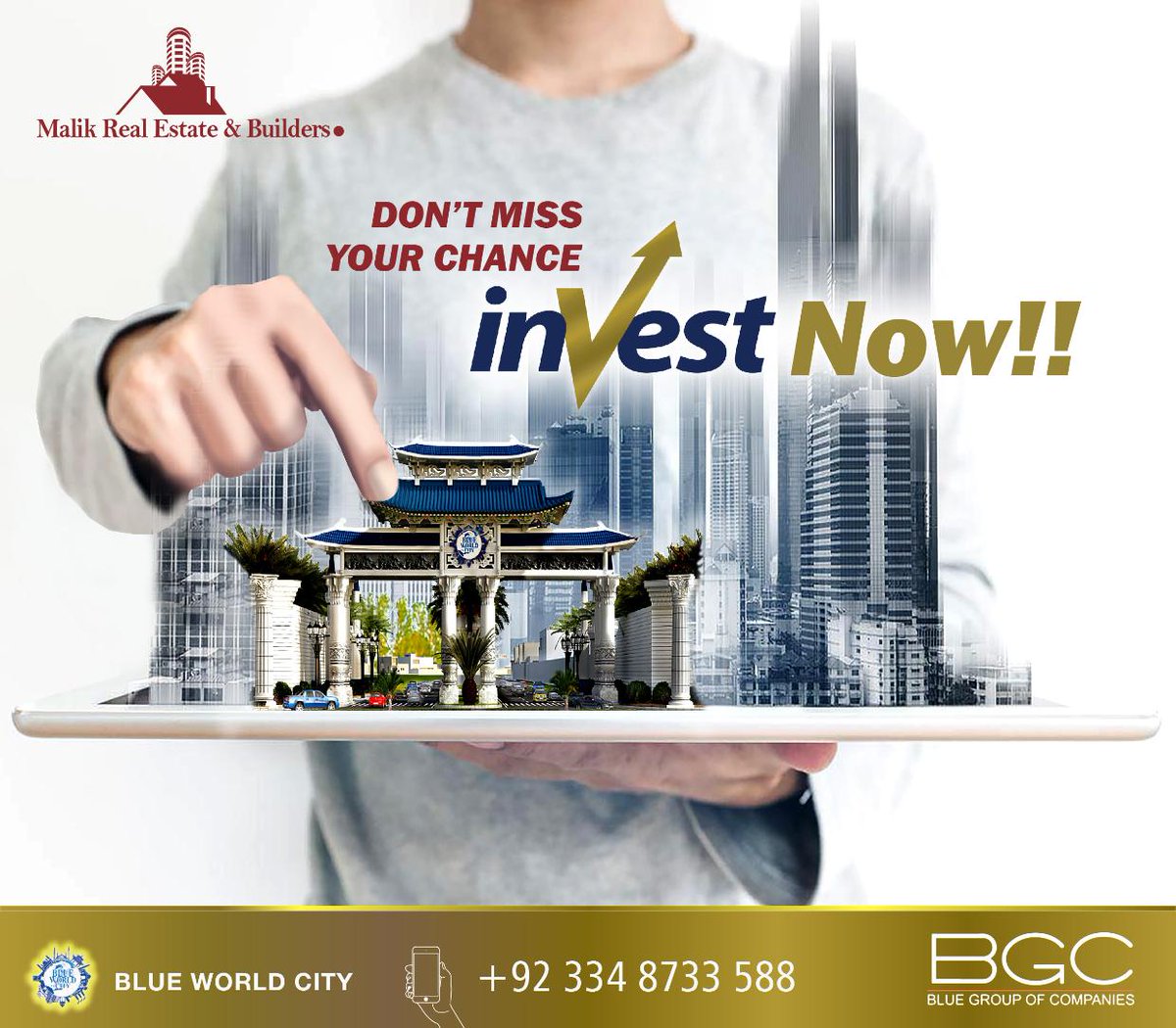 malik_estate's tweet photo. Contact Now: Call now: 03348733588 / 03329624735 / 03128554536
For UAE Call/Whatsapp: +971 50 129 8438
Blue World City with its ideal location provides you a chance to invest money on its 7,10 and 14 Marla residential plots.
NOC Approved by RDA
#MalikRealEstate #RealEstateAgency https://t.co/jCR3ig7pfN