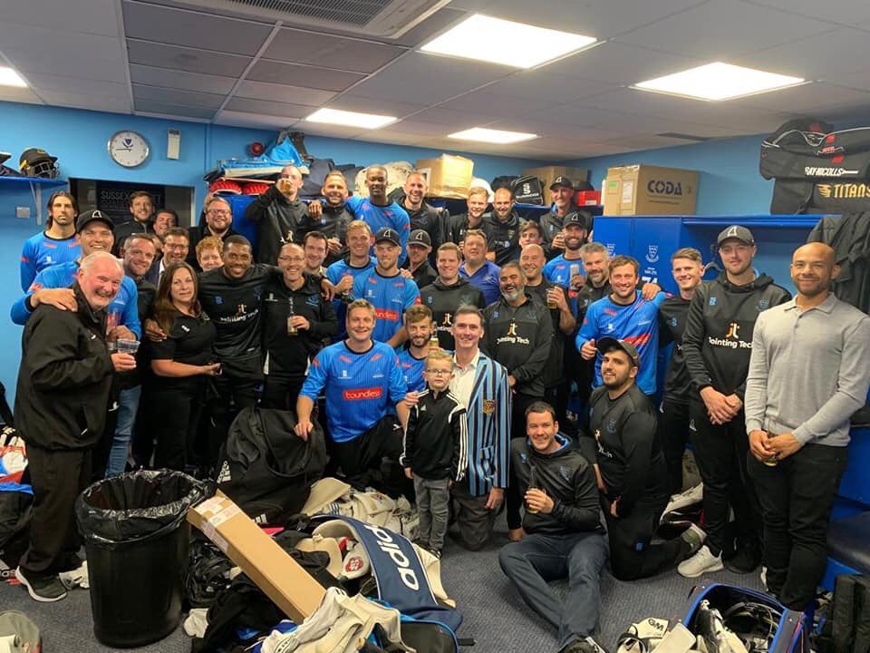 Ben_Brown26's tweet photo. Well done to the everyone at the club for a very impressive blast https://t.co/zwirf9Dadb wasn’t to be last night but we were beaten by an extraordinary innings.Sell out crowds,brilliant atmospheres and amazing skill level on show.Well done to everyone involved @SussexCCC #GOSBTS https://t.co/A3gA2jRZyN