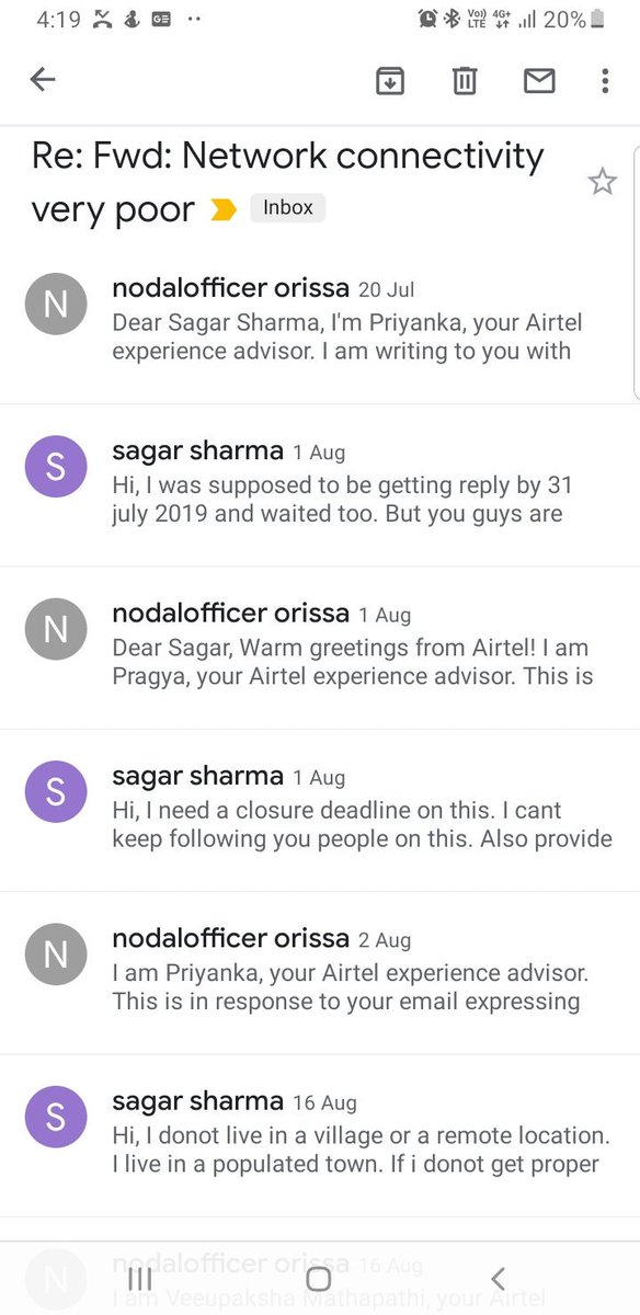 saggyvmj's tweet photo. @airtelindia @Airtel_Presence #worstconnectivity must be the tagline of you. Zero service, zero ownership is what airtel has become. Stop giving fake ads where u claim #fastestnetwork . You and your people have destroyed airtel not any competition. #Patheticnetwork https://t.co/VkqzHBFV8k