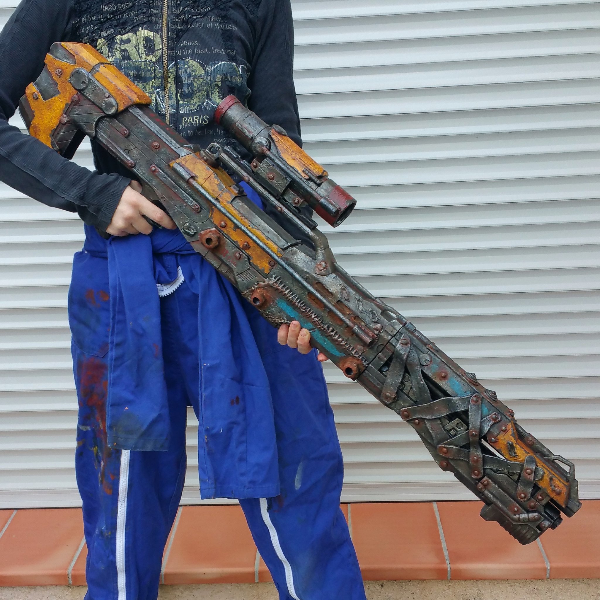 arborealkey on X: [IN PROGRESS] Modified Nerf Longshot CS-6. It might look  finished but I still have stuff to paint and fabric bits to add. PS: I'm  not wearing a vault suit #