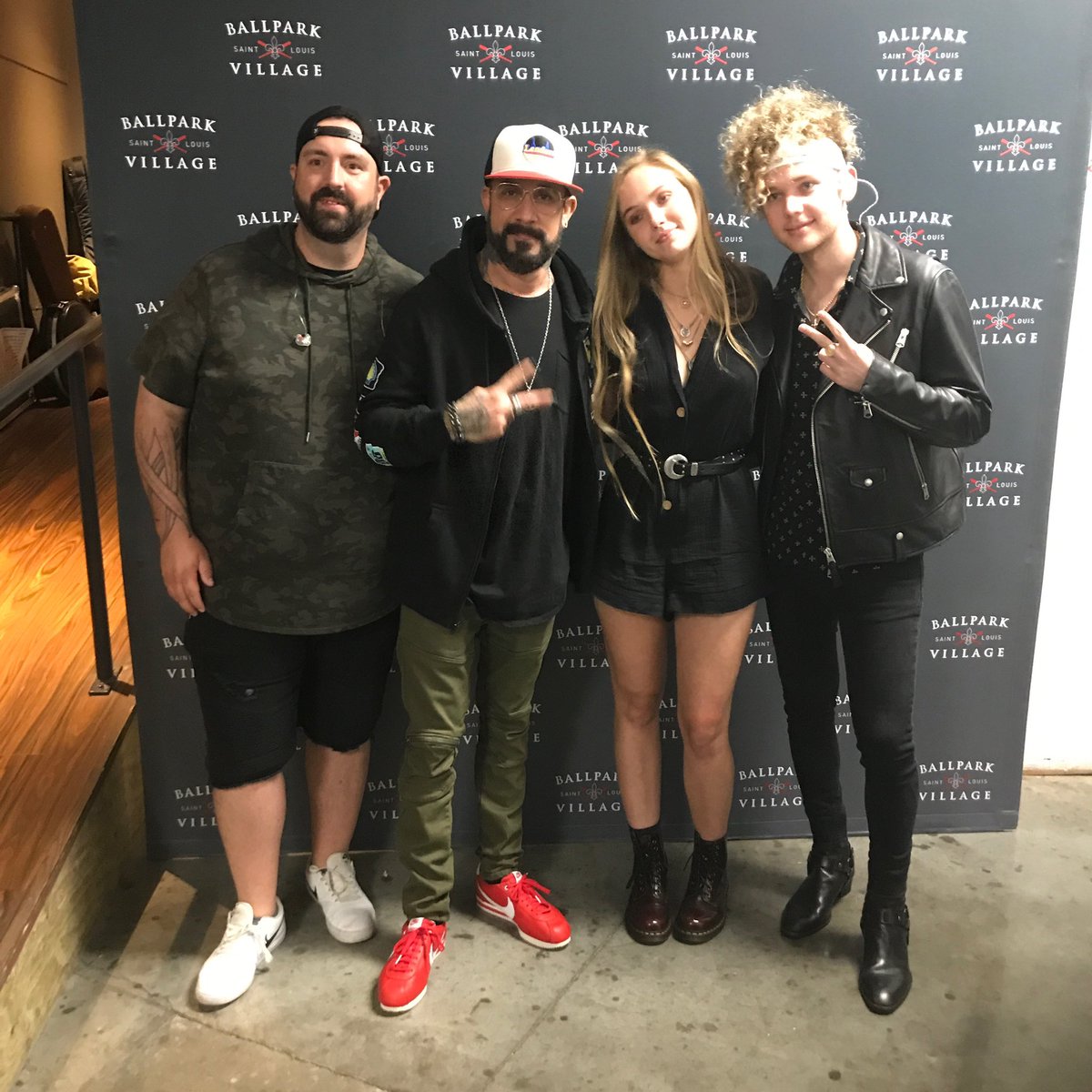 Thank you <a href="/BPVSTL/">STL Ballpark Village</a> for having All The Cool Kids together for the first time live! Thank you 🙏 to the fans for their love and support! <a href="/aj_mclean/">AJ McLean</a> B-Lux <a href="/FrancescoYates/">Francesco Yates</a> <a href="/carlypaigemusic/">Carly Paige</a>