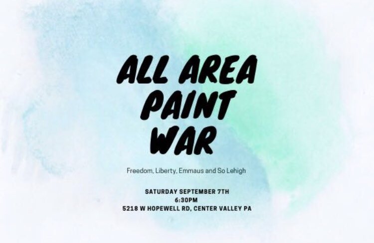 FHSYOUNGLIFEE's tweet photo. Don’t forget... PAINT WAR! Today!!! 🌈🎨🎉⭐️ https://t.co/O3WJZsTOBQ