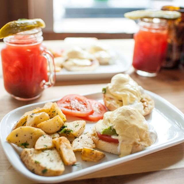 romersburger's tweet photo. Is it brunch time yet? Get a classic Benny at any one of our three  locations for only $6.00 between 10 and 11am Saturday and Sunday! Bonus $5.00 Mimosas and Caesars.  #nomnom #brunch #yvrbrunch #kitsilano #riverdistrict #Portmoody https://t.co/JZfGydHvFQ