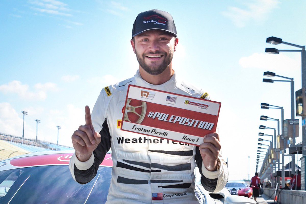 FerrariRaces's tweet photo. #FerrariChallengeHomesteadMiami And here is our poleman and birthdayman π Congrats to @CooperMacNeil scoring #PolePosition in Tofeo @pirellisport Race-1 and celebrating his birthday today π
#MotegiGoldenWheel #Ferrari488Challenge #FCNA https://t.co/385imvxlhV