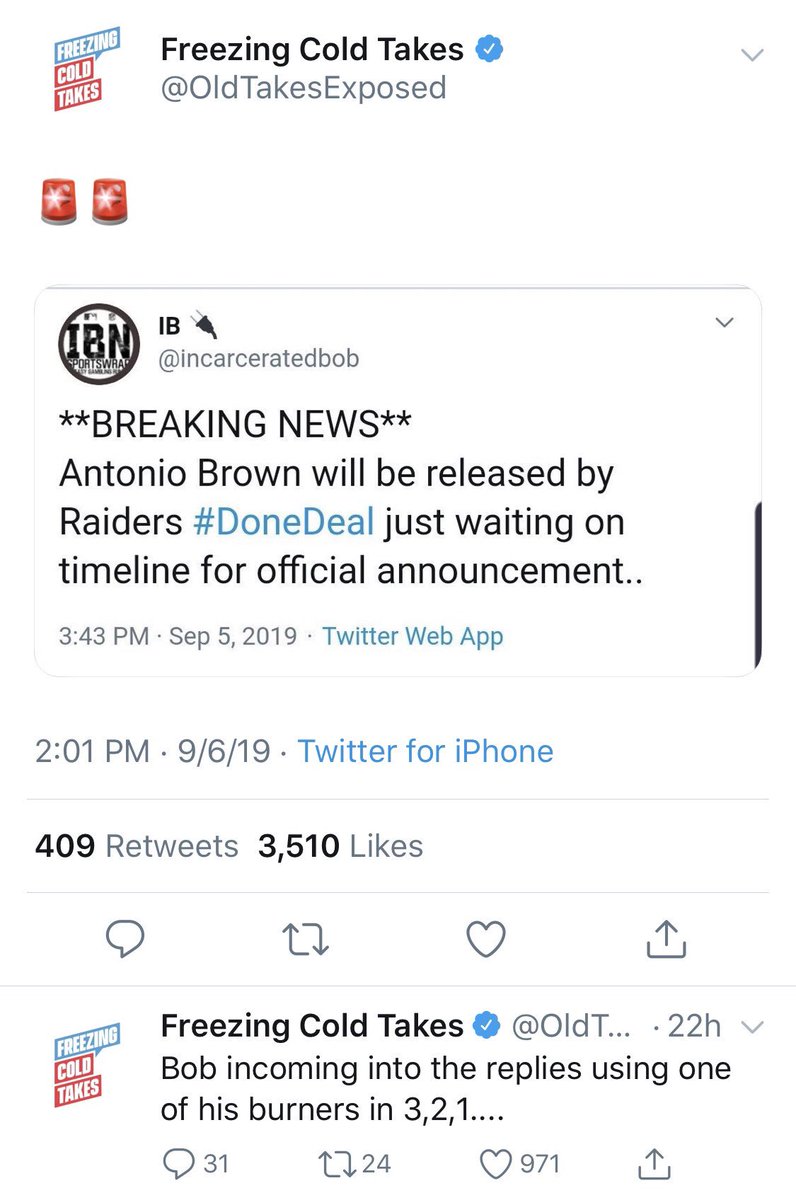 BWAGgoIRISH's tweet photo. The coldest take of all @OldTakesExposed https://t.co/cIugQnrT4D