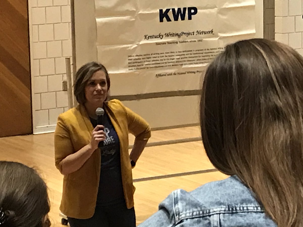 Someone running for public office likes spending time with teachers. Thanks Jacqeline Coleman! #LWP #fallminiconference #KWP #mattbevin #jacquelinecoleman