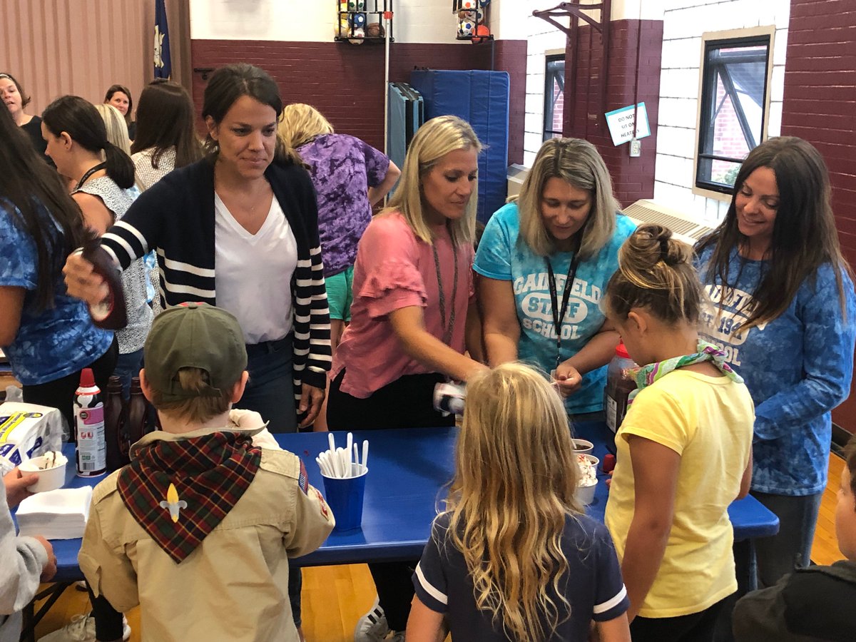 Families and teachers enjoyed the annual PTO Back to School Ice Cream Social at Gainfield School!