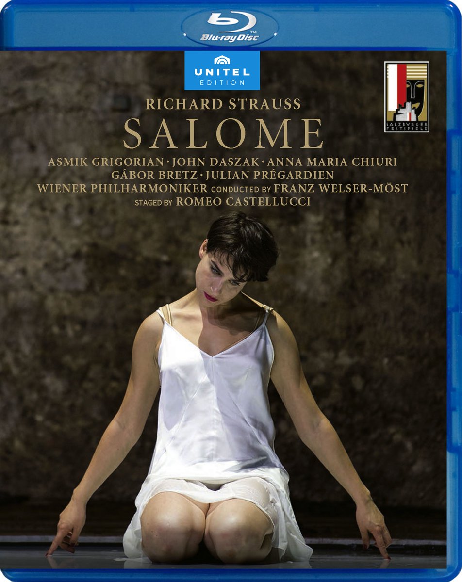 “Romeo Castellucci’s production is perverse, oblique and mesmerizing… <a href="/welsermoest/">Franz Welser-Möst</a> conducts with clarity and isn’t afraid to unleash the full might of the <a href="/Vienna_Phil/">Vienna Philharmonic</a>." – <a href="/Operanow/">Opera Now magazine</a> Choice *****

Strauss: Salome – Unitel <a href="/CmajorEnt1/">Cmajor Entertainment</a> [801608 / 801704]