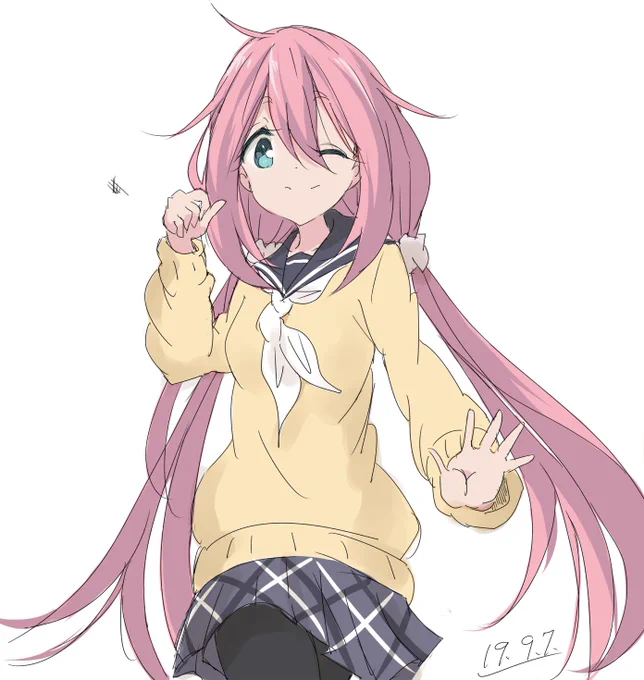 ゆるキャン△ 1人はみんなのために、みんなは1人のために!だよ(╹◡╹) 