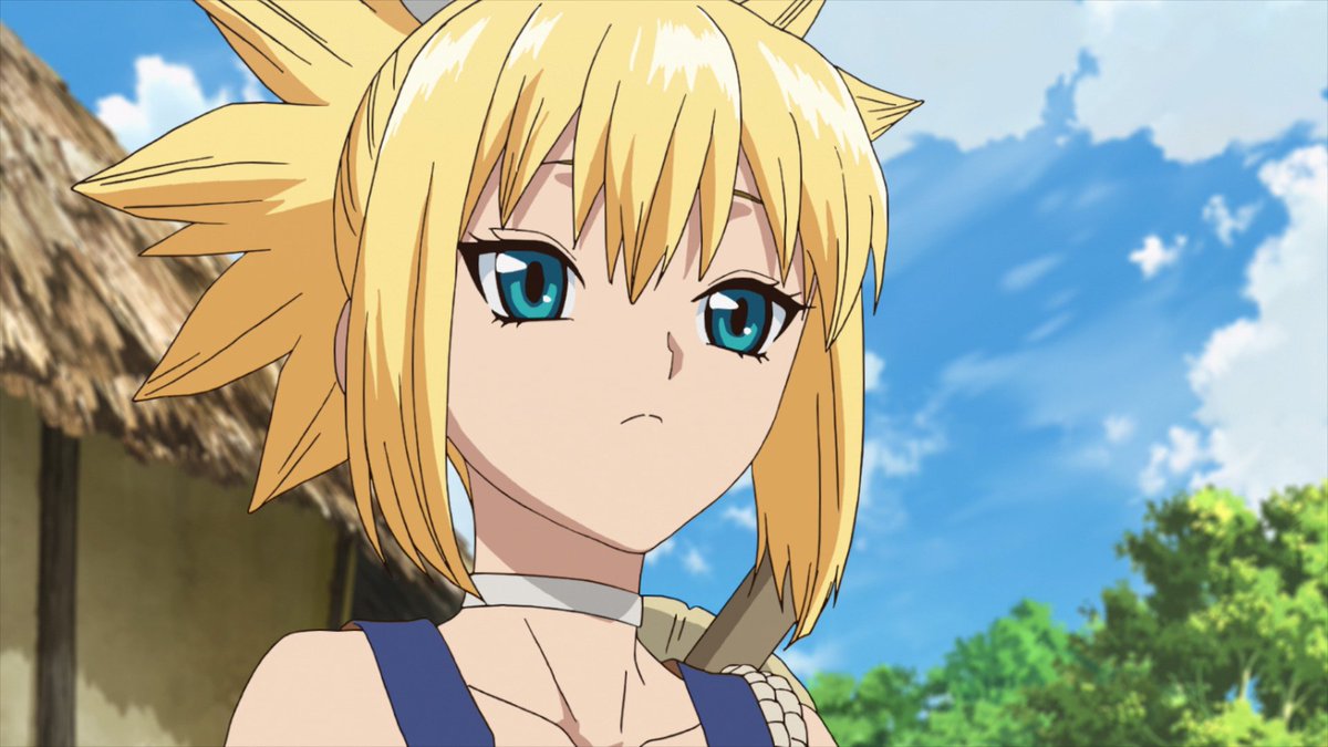 DrStone_ES's tweet photo. "Los hombres son una molestia, en cualquier época." https://t.co/x2eZjCZMRu