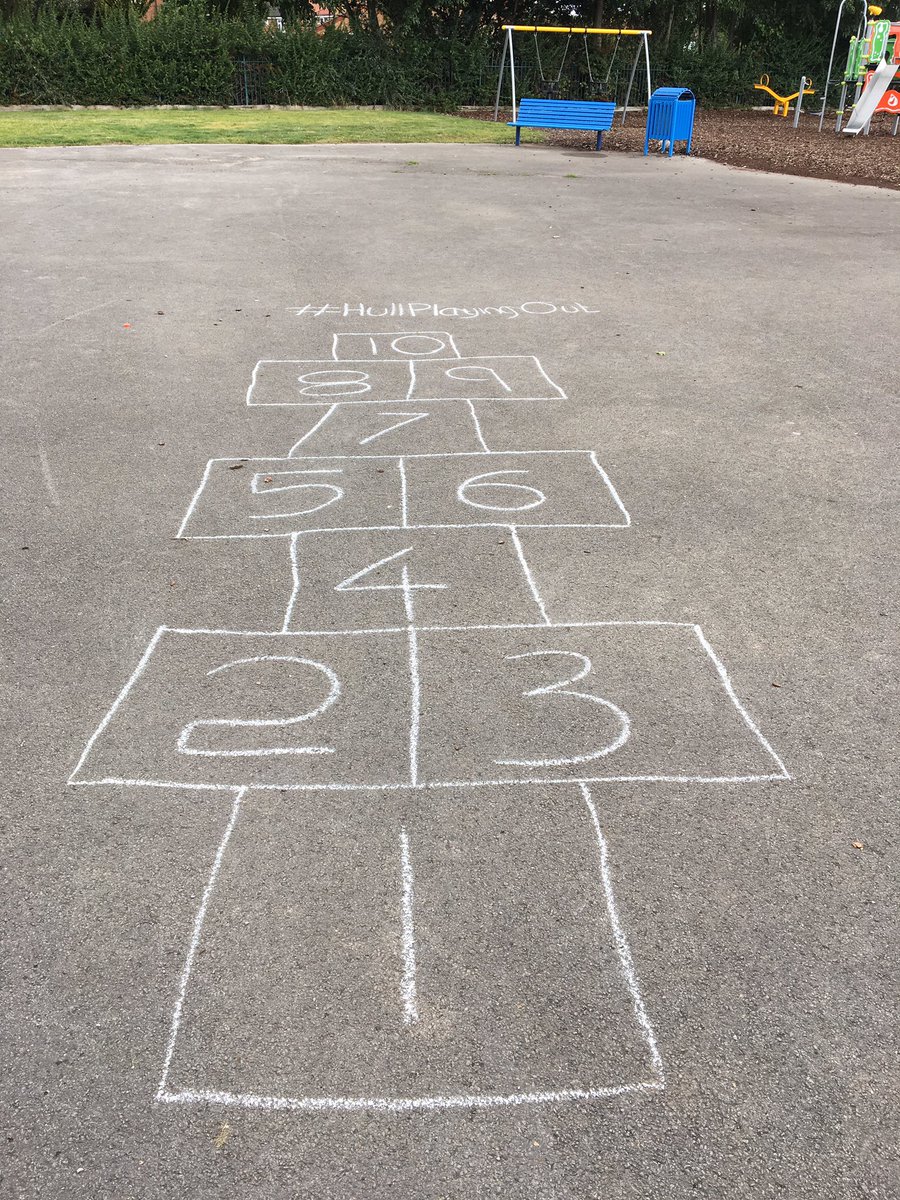 Girlyswot21Sue's tweet photo. Who’s up for #hopscotch at Lindengate play area? Come and try the new play area, do art and crafts with @HullScrapstore, see Punch and Judy. #HullPlayingOut @HCCParkarea we are here from 2 - 4.30 today! https://t.co/meDdBjp6WE