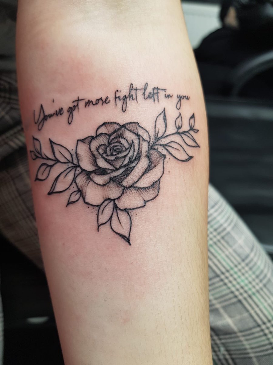 insanityahston's tweet photo. got my first tattoo today, my fave state champs lyrics. Can’t thank this band enough, as cliché as it sounds, their music always puts me in a better place🥰 https://t.co/5Yiwk3rRh8