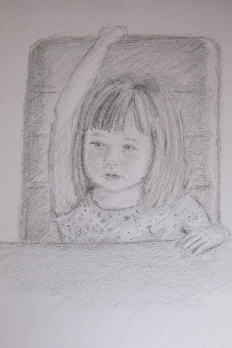 A_W_Fountain's tweet photo. A quick 'gesture' sketch of my daughter during lunch #drawing #Sketchtember #sketch #portraiture #pencilsketch https://t.co/lHvj0Bxo6p