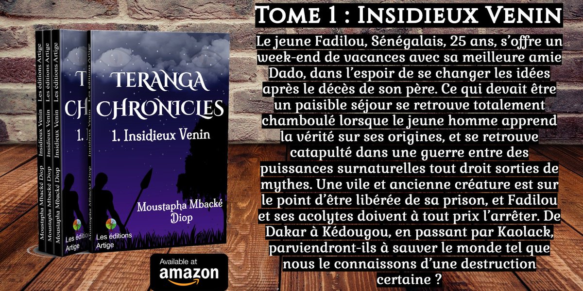 La saga Teranga Chronicles et la nouvelle Les desseins de l'Araignée, dont je suis moi-même l'auteur. Les tomes 2 et 3 qui sortiront bientôt mettront en scène plusieurs des créatures que j'ai citées. Je les ai d'ailleurs découvertes en faisant des recherches sur la saga.