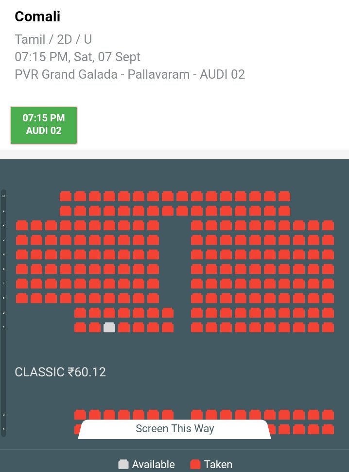 CinemaWithAB's tweet photo. #Comali housefull continues again🔥🔥🔥
Even it's 4th week😎😎
#ComaliSuccessful4thWeek 
@actor_jayamravi @pradeeponelife @MsKajalAggarwal https://t.co/3BQxq5rwxf