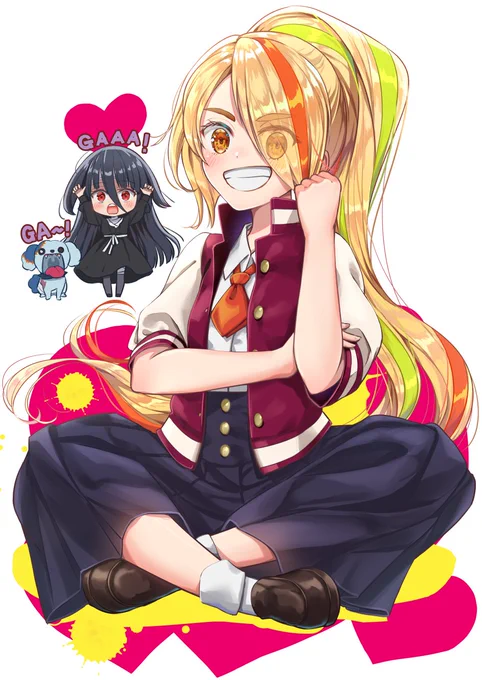 #ゾンビランドサガ #二階堂サキ 
サキちゃん&たえちゃん、ロメロ

夜路死苦! 