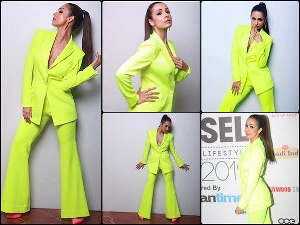 low cut pantsuit