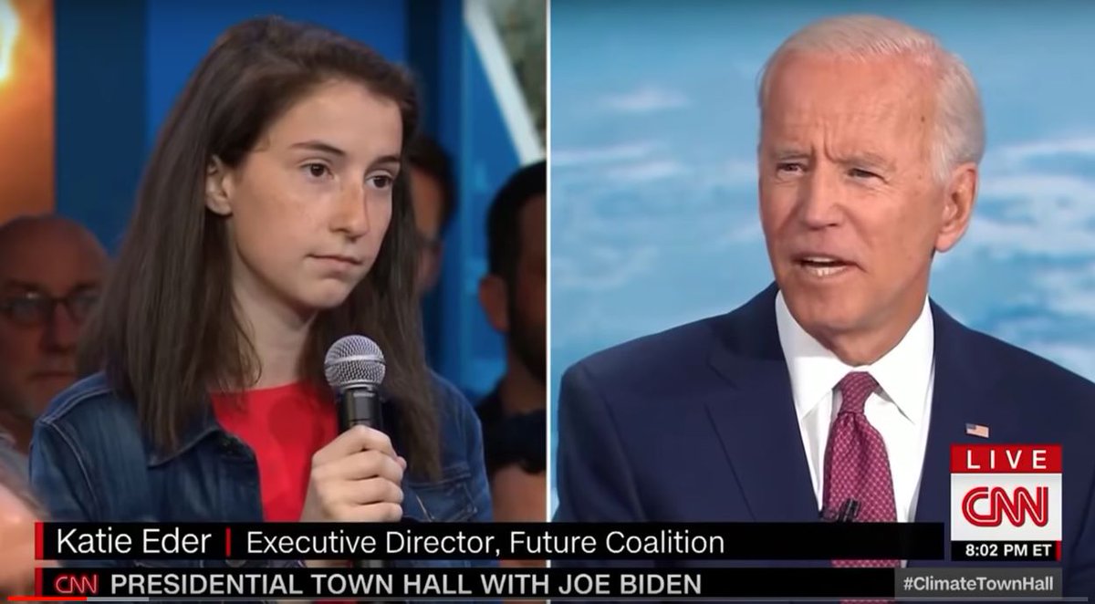 WeAreFamilyFdtn's tweet photo. Yes, yes and yes! That’s Global Teen Leader alum @katie_eder asking the first question to Former US Vice President Biden on the @CNN #CNNClimateTownHall!
More youth to the front please! ✊
#WeAreFamily https://t.co/ZO50MkXtH8