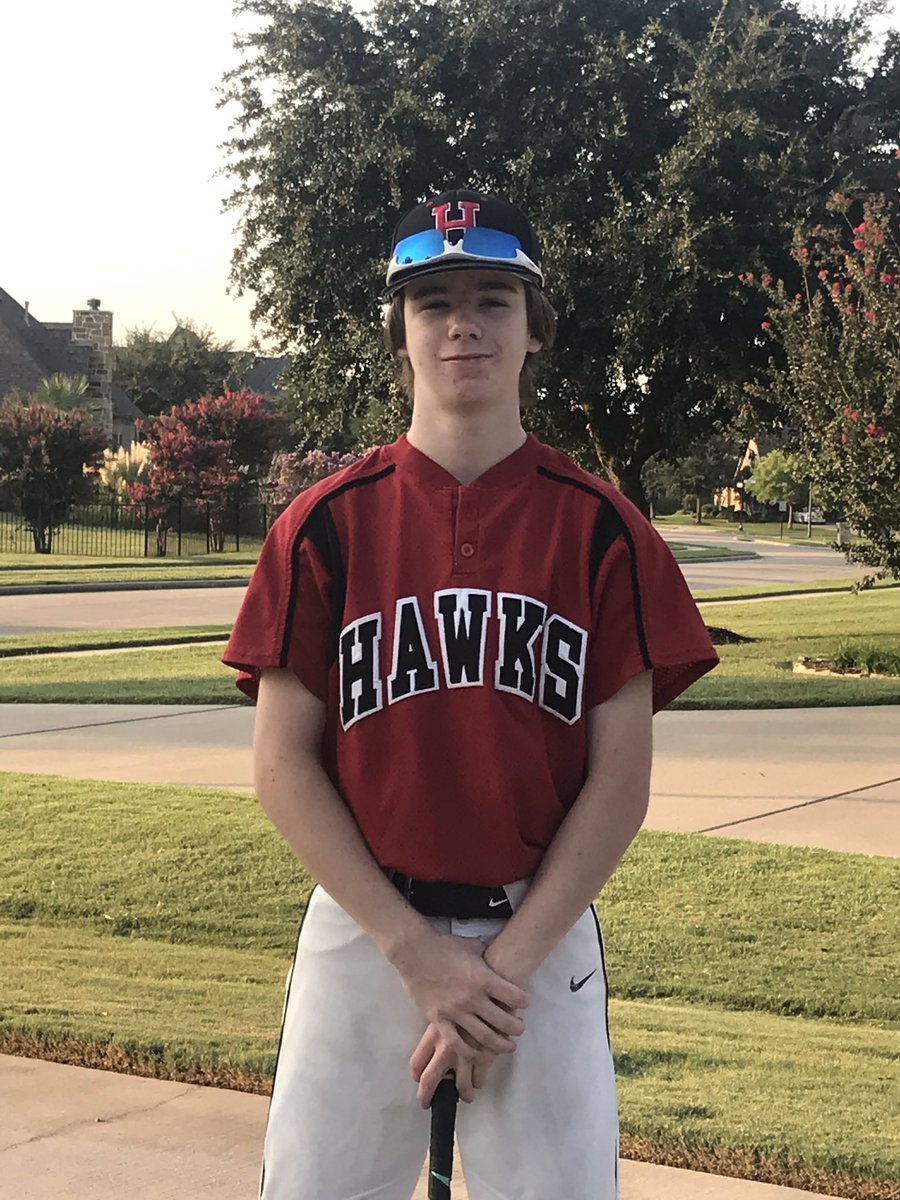 karin_gibson's tweet photo. Waited 15 years for him to wear this jersey! @HeathHawksBB https://t.co/M2qTUbo9cw