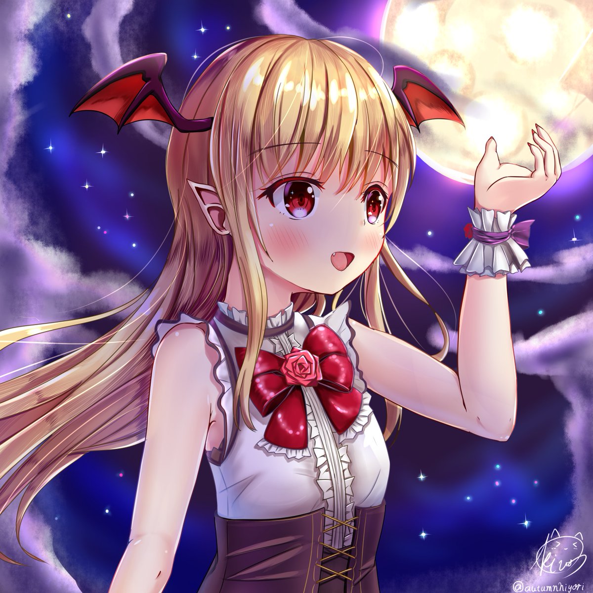 秋日和 ひよりん お絵かき ヴァンピィ シャドウバース グランブルーファンタジー 神撃のバハムート Shadowverse 前から描きたかったヴァンピィちゃん グラブルでもシャドバでも 真っ先にけんぞくぅになった思い出