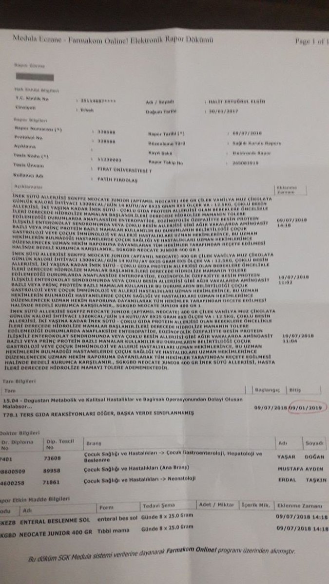 ELAZIĞ 

Halit Ertuğrul (2)

Ev hanımı Şule ENGİN 6 Yıl 3 ay hüküm aldı. Baba Fatih ENGİN 2 yıldır tutuklu 7 yıl 5 ay hüküm aldı.

Sn <a href="/gurselerol62/">Gürsel Erol</a> 2 yaşındaki Ertuğrulun süt alerjisi var. Annesiz ve Babasız kalan hasta ve bakıma muhtaç bir çocuk. Akrabalarında büyüyor.