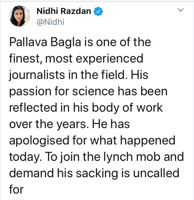 vivekagnihotri's tweet photo. And @nidhi is one of the finest economist, sociologist, war strategist, psychotherapist... she knows everything except for honest journalism. https://t.co/Dui8rWuX03