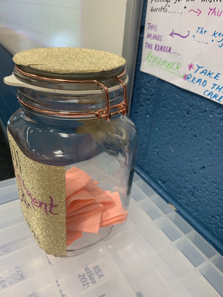 KatieEHolmes_'s tweet image. So yesterday my tuttees put their first achievement in the jar! It’s going to be so amazing watching students open these at the end of y11 reminding them of all the amazing things they have achieved during the year! #Inspiringyoungpeople #teachingandlearning #tutortime
