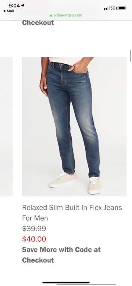 MorrisonsClass's tweet photo. Hey @OldNavy do you notice a problem? I love your jeans, but I cannot allow myself to pay more for โon saleโ items ๐๐ #pricefail https://t.co/78pFqMRfsA