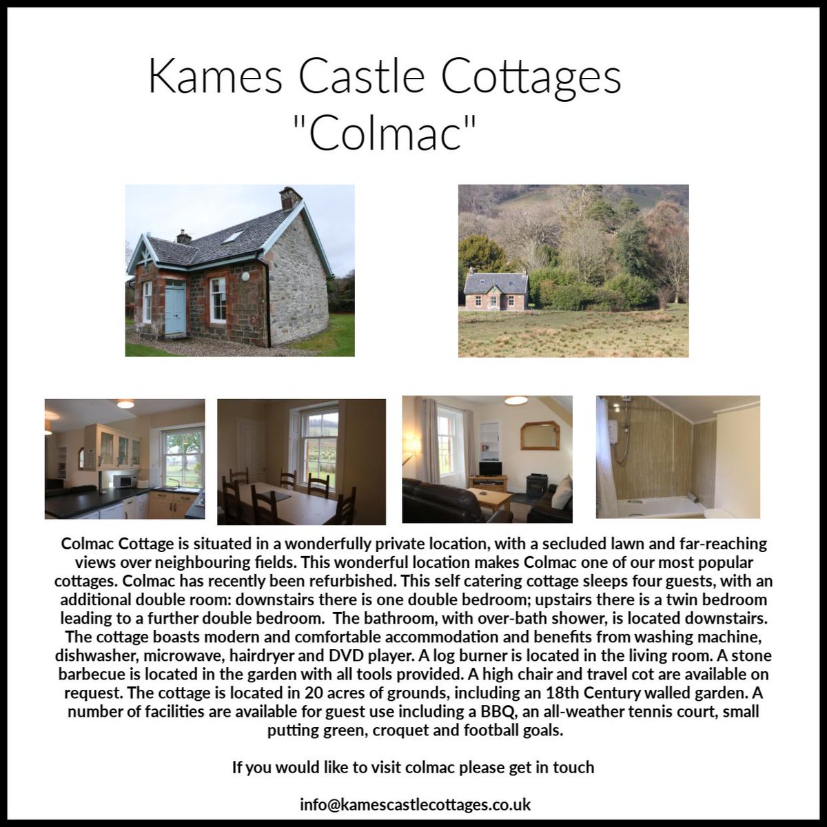 #HHPS #Colmac #Kamescastlecottages #isleofbute #propertyservices #visitbute #visitscotland