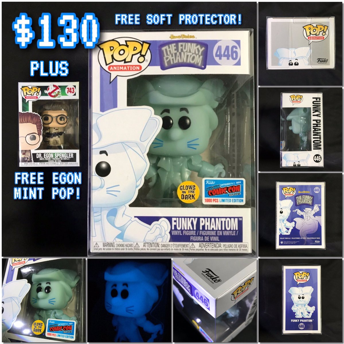 BU4Ddroid's tweet photo. #FunkyPhantom #446 *1000 pcs #LimitedEdition* from NYCC 2018!

Ships inside FREE soft protector &amp; comes with a FREE #Ghostbusters - Dr. #Egon Spengler #743 Mint #FunkoPOP!  Click on link for shop: https://t.co/rXkW6TNtLN https://t.co/t92F2QD3zX