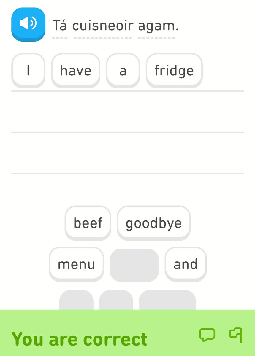 Beginning to suspect  @mrnickharvey writes the Duolingo lessons.