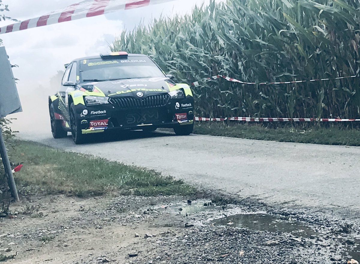 SebSupporters's tweet photo. The chase is on.. still in the fight for first place..25.7sec away from the leader #fullPower #SkodaBelgium @RallyOVV 👊👊 https://t.co/MQHedfipSI