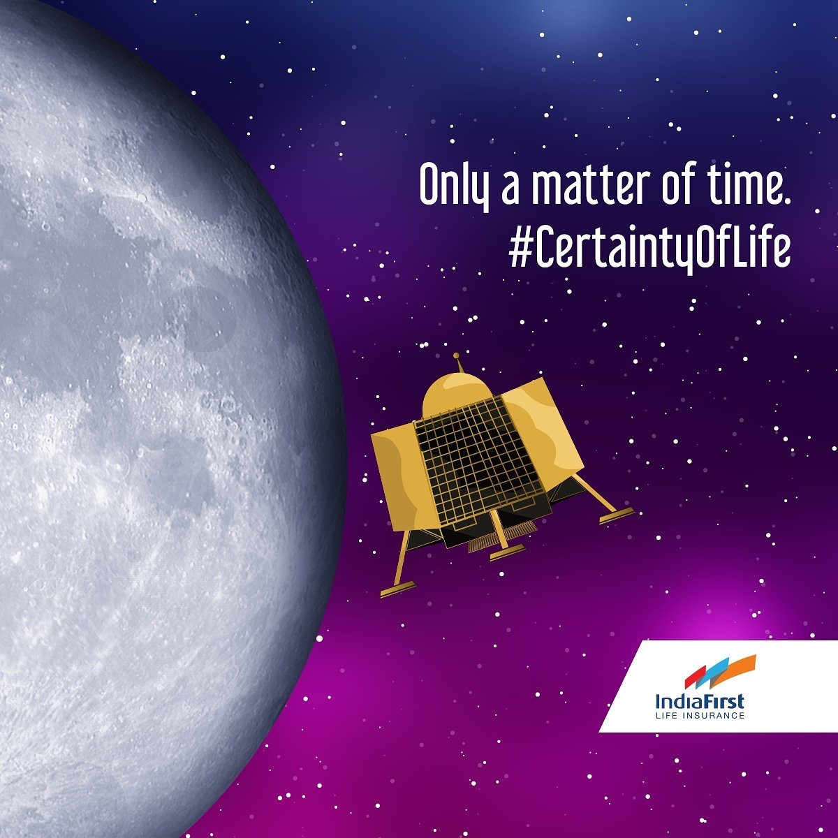 IndiaFirst_Life's tweet photo. Today’s experiences, tomorrow’s improvements. Indian scientists have done us proud, and their success is inevitable. As they regroup and analyze the situation, know that India’s space journey is bound by no limits- and that’s a #CertaintyOfLife!
#Chandrayaan2 https://t.co/y5yTDWY7C5