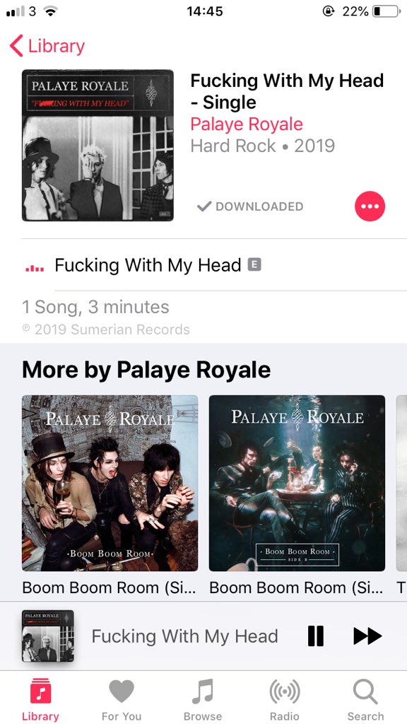 Mezzyy20's tweet photo. Feeling bliss when finally got this song @PalayeRoyale hopefully I see you at the bastard tour in the uk ���� https://t.co/xQNYWOkkEa