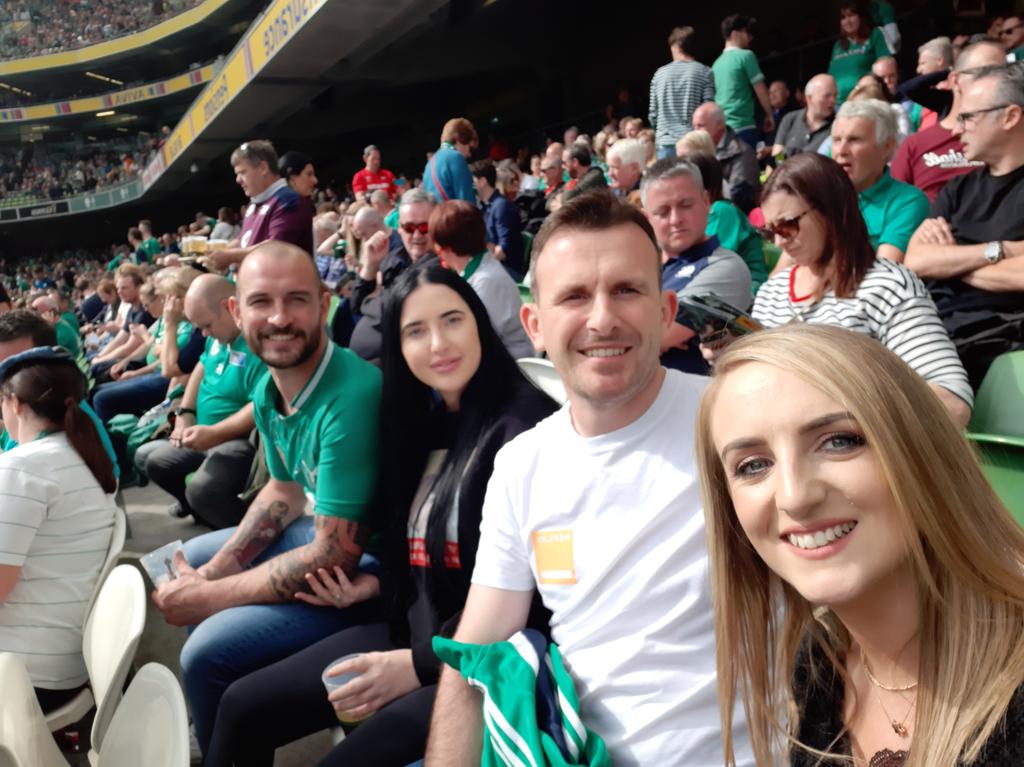 AvrilWhitty's tweet photo. Aviva fan wall 
#shouldertoshoulder https://t.co/fD8xDm6UfW