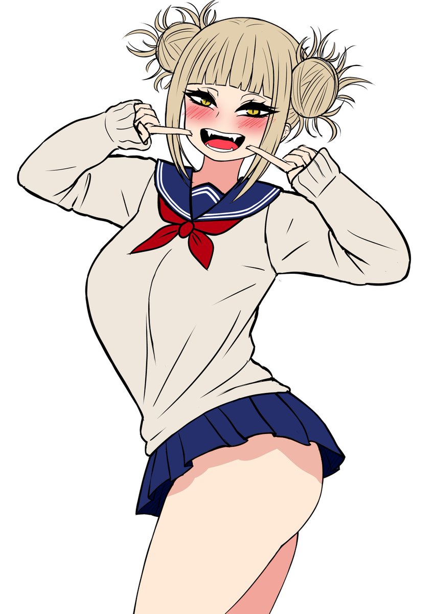 Toga showing off her bigg teeth.