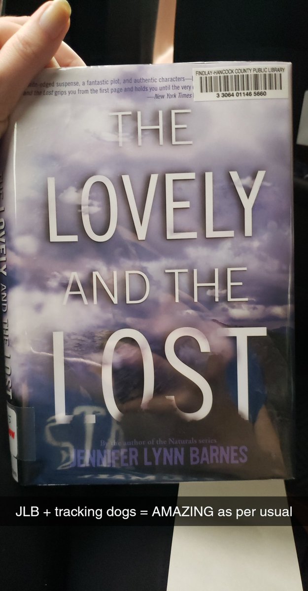 Woo <a href="/jenlynnbarnes/">Jennifer Lynn Barnes</a> + tracking dogs = AMAZING as usual! #thelovelyandthelost