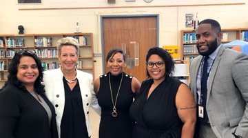 MdPublicSchools's tweet photo. Welcome back, Maryland! Dr. Salmon paid @pgcps a visit on the official first day of school! Dr. Salmon spent time at Montpelier Elementary School and Largo High School along with Dr. Monica Goldson, Chief Executive Officer. Thanks for your hospitality! #BackToSchoolMD https://t.co/zyYNP3IHRo
