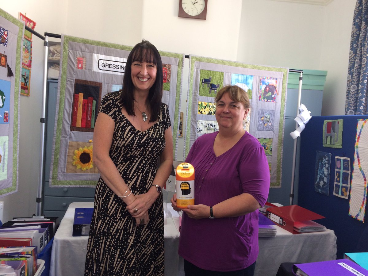Many thanks to Christine from Temptations craft shop in Bentham for holding a quilting exhibition and raising funds for us. The event is on tomorrow too do pop in if you can. @PennyFoulds <a href="/BayDementiaHub/">The Bay Dementia Hub</a>