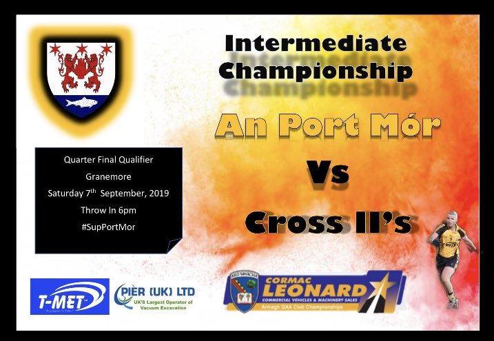 anportmor1's tweet photo. Good luck lads #ArmaghClub19 #supportmor https://t.co/2BO0PNeTDD