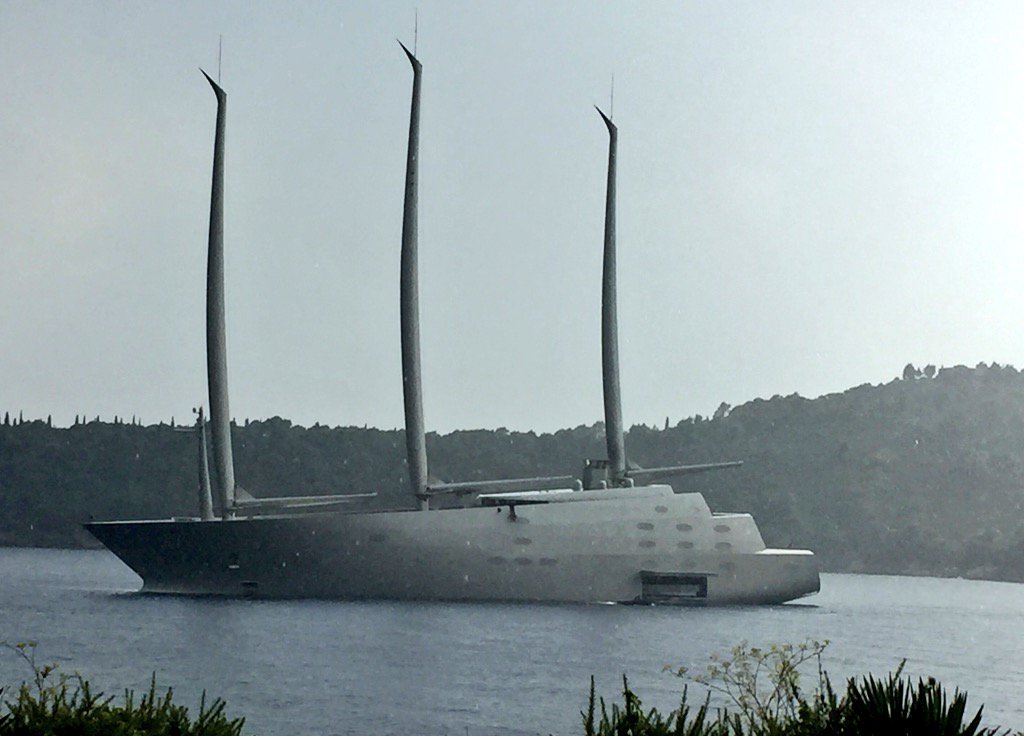 KimNews3LV's tweet photo. It’s the largest sailing yacht on the planet
and right now it’s my view! @Croatia_hr @VillaDubrovnik #SaturdaySail https://t.co/hyXF8E3H95