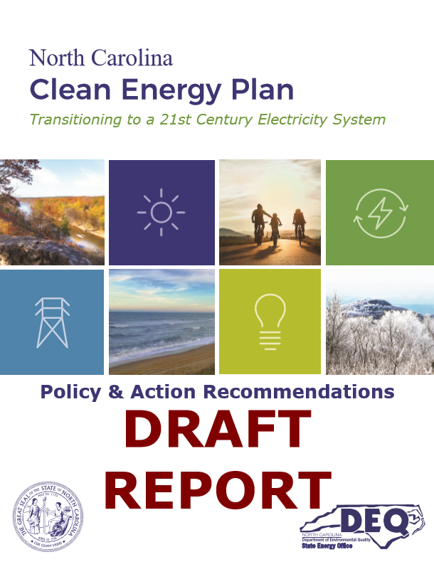 NCDEQ's tweet photo. ICYMI: The draft Clean Energy Plan is available online at https://t.co/2QSyn4FPzn. The public comment period is open until September 9, 2019. Learn more: https://t.co/Z5gnnLLEW7 https://t.co/2I2CKfNKrf