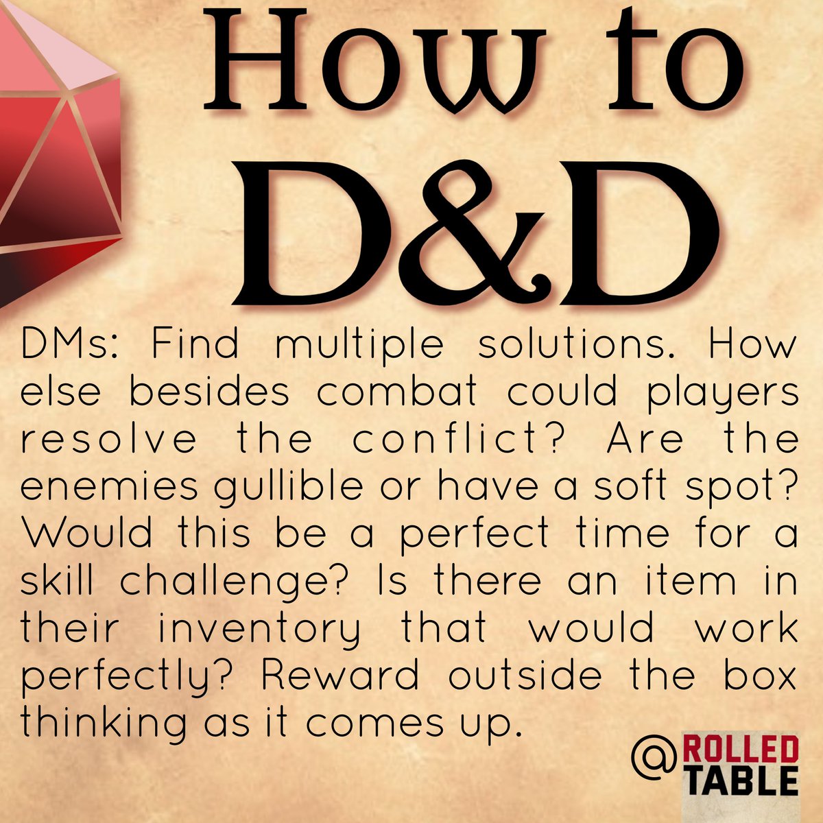 RolledTable's tweet photo. #howtodnd #tips #ttrpg https://t.co/6TBc2yMSlH
