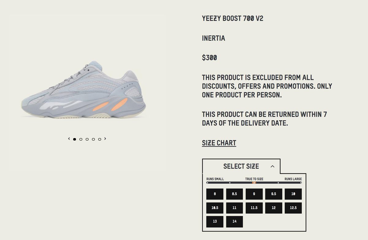 yeezy 700 size guide